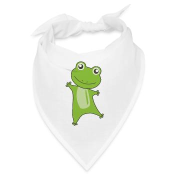 Frosch lustige Tiere süß grüne Frösche für Kinder - Bandana - Weiß - Vorne