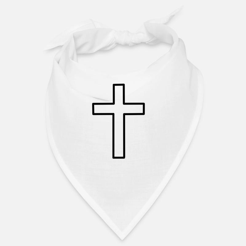 Kreuz - Bandana - Weiß