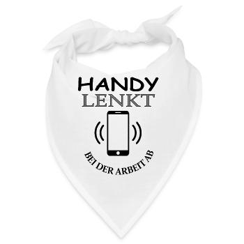 Handy Spruch Handy tippen telefonieren Geschenk - Bandana - Weiß - Vorne
