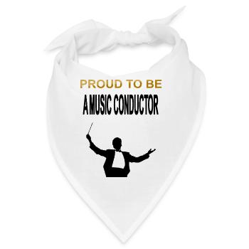 ich bin stolzer Musik Dirigent music conductor - Bandana - Weiß - Vorne