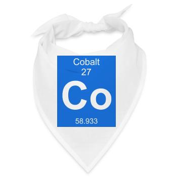 Kobalt chemisches Element Periodensystem chemische - Bandana - Weiß - Vorne
