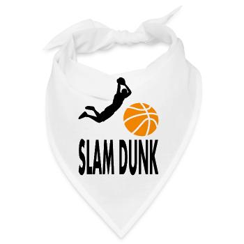 Slamdunk Basketball spielen Basketballspieler Korb - Bandana - Weiß - Vorne