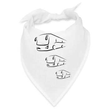 Bus Busfahrer Schulbus Autobus - Bandana - Weiß - Vorne