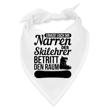 Skilehrer Geschenk - Bandana - Weiß - Vorne