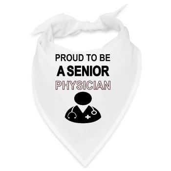 stolzer Oberarzt Chefarzt Oberärztin Arzt Geschenk - Bandana - Weiß - Vorne