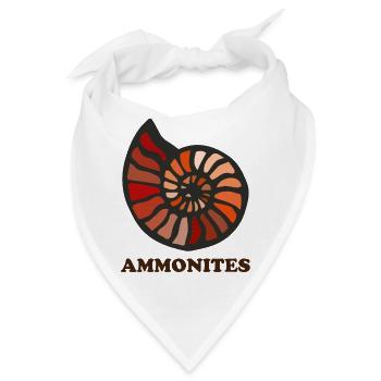 Ammoniten - Bandana - Weiß - Vorne