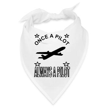 Pilot Flugzeug fliegen Pilotin jet Geschenk - Bandana - Weiß - Vorne