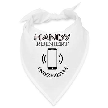 Handy Spruch Telefon telefonieren Geschenkidee sms - Bandana - Weiß - Vorne