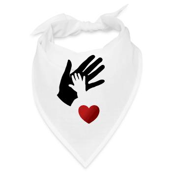 Mutter und Kind Mutterschaft Muttermilch Geschenk - Bandana - Weiß - Vorne