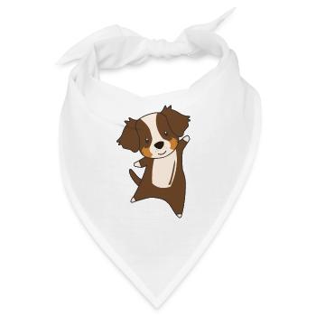 Australian Sheperd Hund Tierfreunde - Bandana - Weiß - Vorne