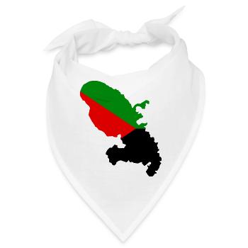 Karte von Martinique Rot, Grün, Schwarz – 972 - Bandana - Weiß - Vorne