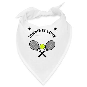 Tennis ist Liebe Tennisschläger tennis-match - Bandana - Weiß - Vorne