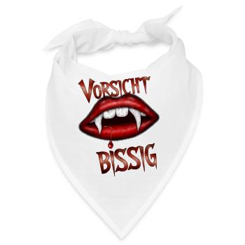 Vorsicht bissig - Bandana - Weiß - Vorne