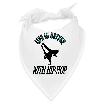 Hip-Hop Musik Hip-Hop Tänzer Hip-Hop Tänzerin Hop - Bandana - Weiß - Vorne