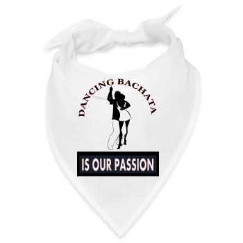 Bachata tanzen Bachata Tänzer Tanzpaar Geschenk - Bandana - Weiß - Vorne