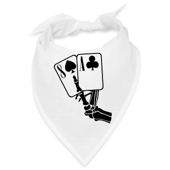 Dead Mans Hand, Poker, WSOP, Casino, Pokerstars - Bandana - Weiß - Vorne