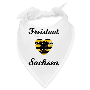 Freistaat Sachsen - Bandana - Weiß - Vorne