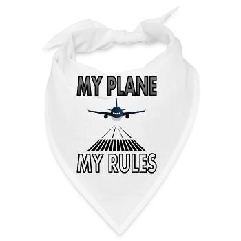 Flugzeug fliegen Pilotin stolzer Pilot Geschenk - Bandana - Weiß - Vorne