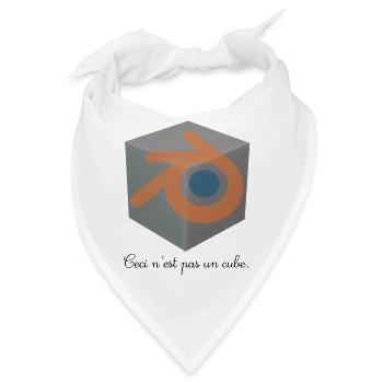 Ceci n'est pas un cube! - Bandana - Weiß - Vorne
