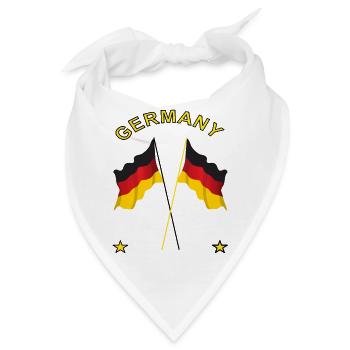 Deutschland Deutscher Deutsche Flagge Geschenkidee - Bandana - Weiß - Vorne