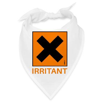 Ärgerliche Warnung - Bandana - Weiß - Vorne