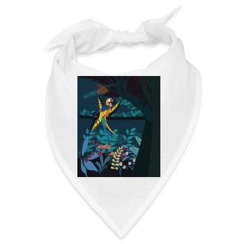 Bunter Papagei - Bandana - Weiß - Vorne