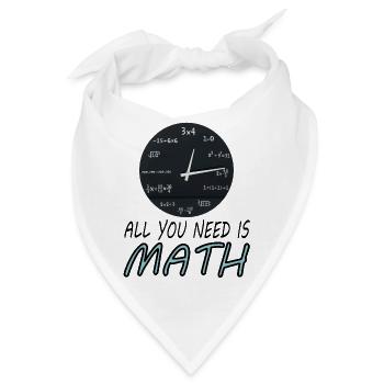 Mathe studieren Mathe-Student Mathstudium Geschenk - Bandana - Weiß - Vorne