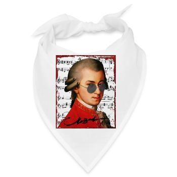 Wolfgang Amadeus Mozart - Bandana - Weiß - Vorne