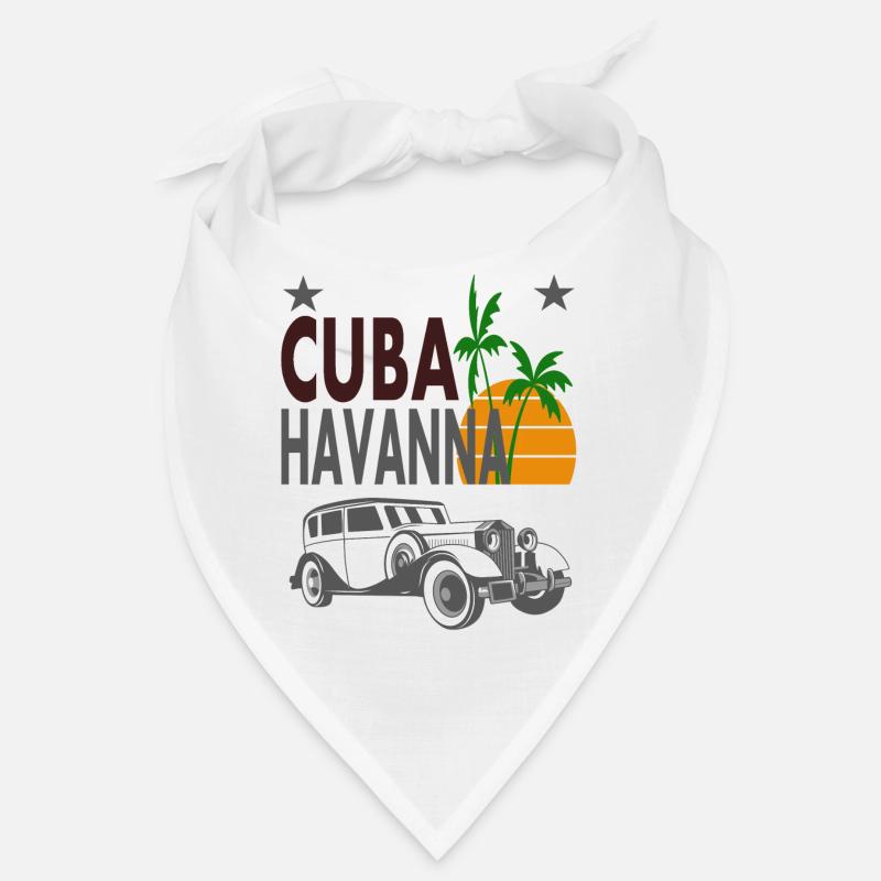 Kuba Havanna Cuba Karibik Oldtimer Geschenkidee Bandana