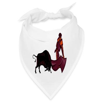 Stierkampf in Spanien Stier Kampfarena Geschenk - Bandana - Weiß - Vorne