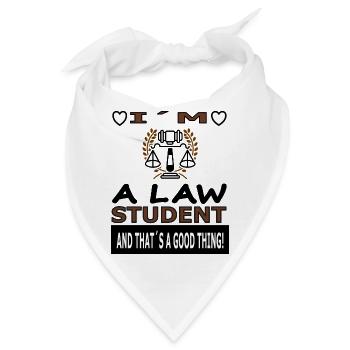 Ich bin Jura Student Jura studieren Geschenkidee - Bandana - Weiß - Vorne