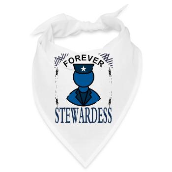Stewardess für immer Flugbegleiterin Geschenkidee - Bandana - Weiß - Vorne