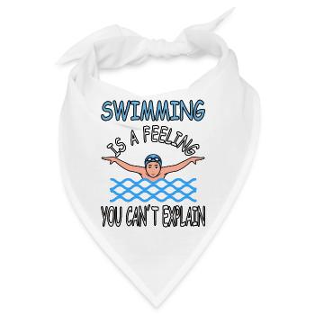 Brustschwimmen tauchen Schwimmer scuba Geschenk - Bandana - Weiß - Vorne