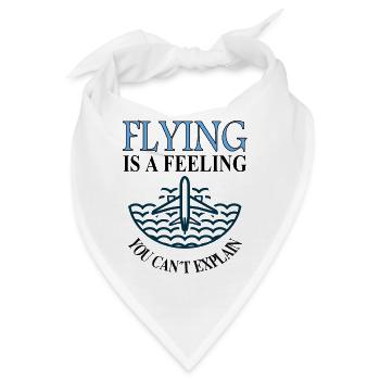 Fliegen ist schön Pilot Pilotin Geschenk - Bandana - Weiß - Vorne