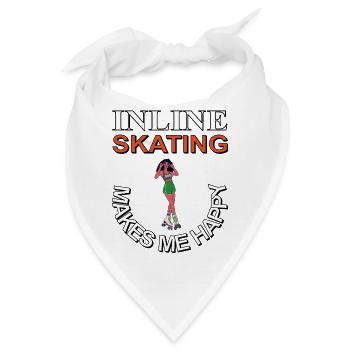 Inline Skating macht mich glücklich Inline-Skates - Bandana - Weiß - Vorne