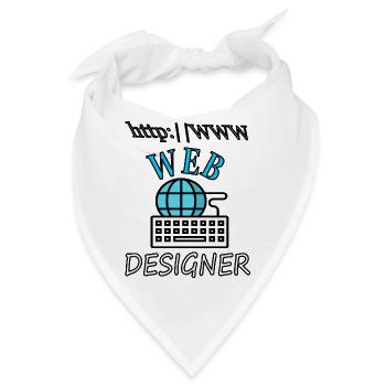 Ich bin Web Designer Website Internet Geschenkidee - Bandana - Weiß - Vorne