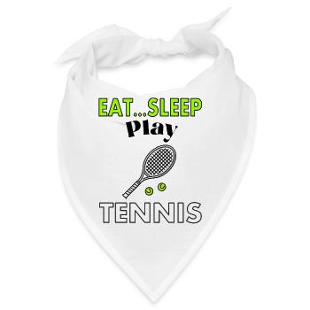 Tennis spielen Tennisspieler Tennisspiel Geschenk - Bandana - Weiß - Vorne