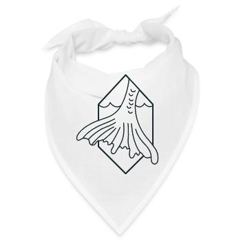 Meerjungfrau Schwanz runter - Bandana - Weiß - Vorne