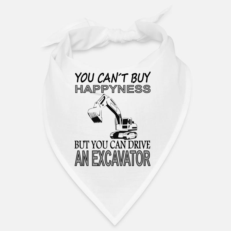 Baggerfahrer Spruch Baggerfahren Baustelle gift - Bandana - Weiß