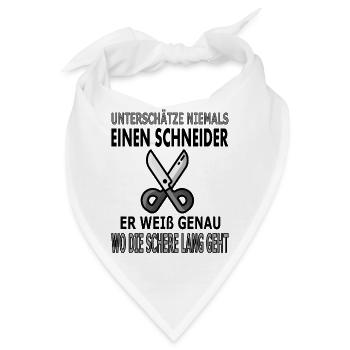Schneider Nähen Nadel Fadel Näherin Geschenkidee - Bandana - Weiß - Vorne