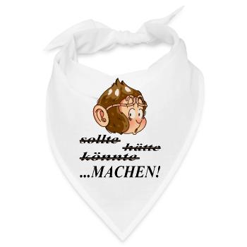 lustiger Affe Affengesicht Wildtier Wildnis Safari - Bandana - Weiß - Vorne