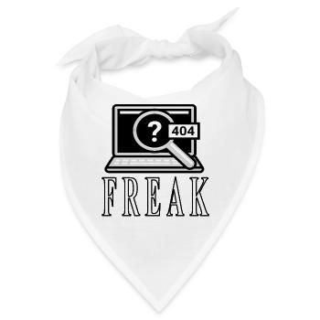 Computerfreak Computerspiel Computerpezialist PC - Bandana - Weiß - Vorne