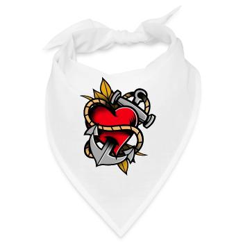 Tattoo Tätowierung ich bin tätowiert Geschenkidee - Bandana - Weiß - Vorne