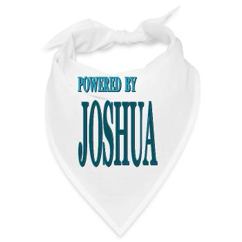 Powered by Joshua Ich bin Joshua König Geschenk - Bandana - Weiß - Vorne