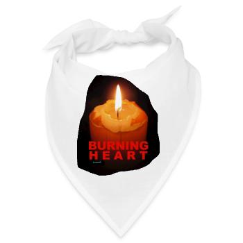 TOMZOFF Burning Heart - Bandana - Weiß - Vorne
