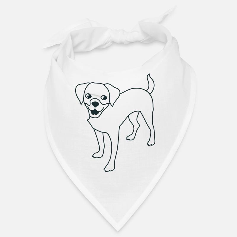 chien chiot debout Bandana