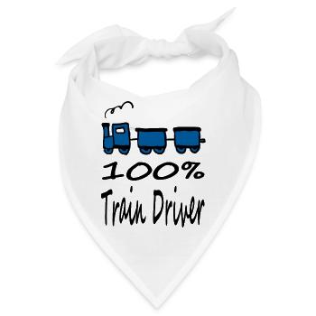 Ich bin Zugführer Bahnstrecke Eisenbahn Geschenk - Bandana - Weiß - Vorne