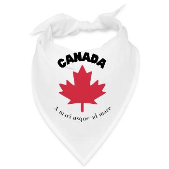 KANADA mit Ahornblatt und Motto - Bandana - Weiß - Vorne