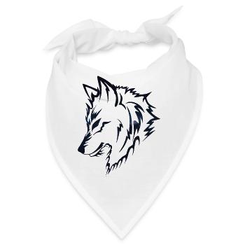 Wolf silhouette Galaxy - Bandana - Weiß - Vorne