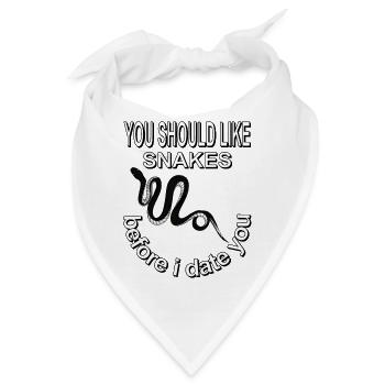 giftige Schlange Boa Klapperschlange Geschenkidee - Bandana - Weiß - Vorne